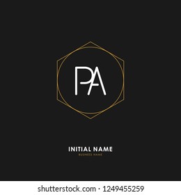 P A PA Initial logo letter with minimalist concept. Vector with scandinavian style logo.