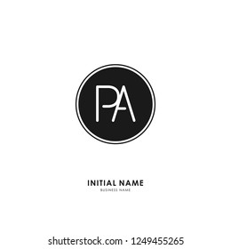 P A PA Initial logo letter with minimalist concept. Vector with scandinavian style logo.