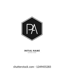 P A PA Initial logo letter with minimalist concept. Vector with scandinavian style logo.