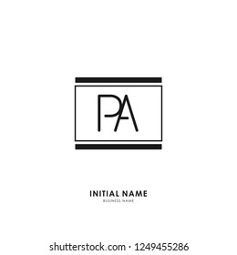 P A PA Initial logo letter with minimalist concept. Vector with scandinavian style logo.
