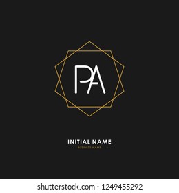 P A PA Initial logo letter with minimalist concept. Vector with scandinavian style logo.