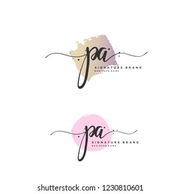 P A PA Initial logo template vector