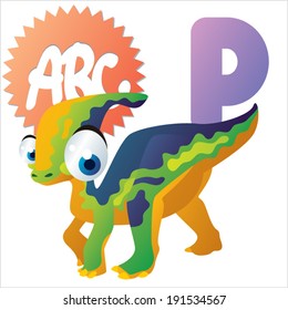 P is for Parasaurolophus