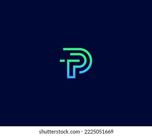 P, PD, Modelo de vectores con logotipo de carta DP Símbolo abstracto de monograma. Usable para el deporte de negocios, la tecnología, la moda, el logotipo digital y creativo futuro