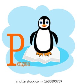 P Penguin Abc Animal Alphabet Poster Stock Vector (Royalty Free ...