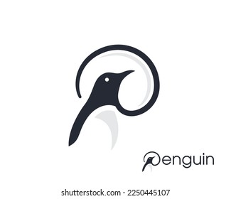 P Penguin initial logo icon symbol design template illustration inspiration