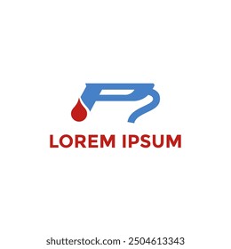 P + Vector de logotipo de gasolina moderno