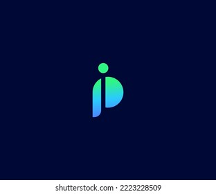 P, PI, IP Letter Logo Vector Template Abstract Monogram Symbol. Usable for Business sport, technology, fashion, digital And future creative logo