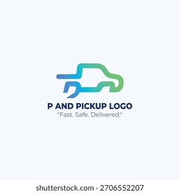 P und Pickup Modern Logo-Design