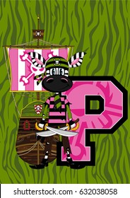 P is for Pirate Zebra