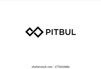 P, Pitbul Logo Vector templates Simple Modern