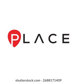 P Place Logo Einfach und Vorlagen Vektor
