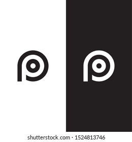 p po op initial letter logo design vector