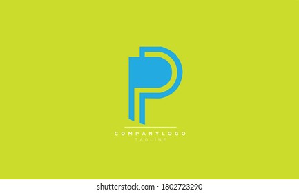 P PP abstract initials monogram letter text alphabet logo design