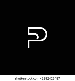 P o PP resumen sobresaliente negocio profesional impresionante marca artística empresa de diferentes colores ilustración logo