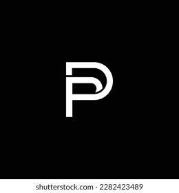 Abstrakte P- oder PP-Abstrakte herausragende professionelle Unternehmen mit fantastischem künstlerischem Branding und verschiedenen Farben Logo