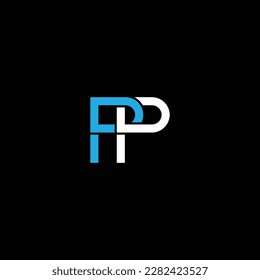 P o PP resumen sobresaliente negocio profesional impresionante marca artística empresa de diferentes colores ilustración logo