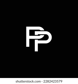 P o PP resumen sobresaliente negocio profesional impresionante marca artística empresa de diferentes colores ilustración logo