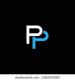 P or PP abstract outstanding professional business awesome artistic branding company different colors illustration logo