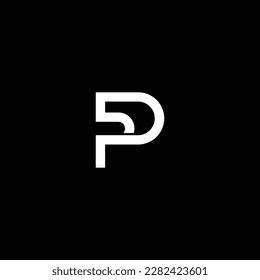 P or PP abstract outstanding professional business awesome artistic branding company different colors illustration logo