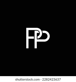 P o PP resumen sobresaliente negocio profesional impresionante marca artística empresa de diferentes colores ilustración logo