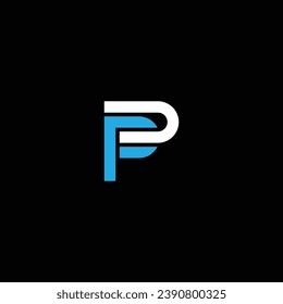 P or PP abstract outstanding professional business awesome artistic branding company different colors illustration logo design.