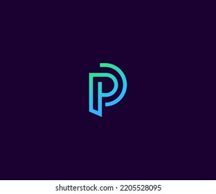 P, PP initial logo monogram designs modern vector templates