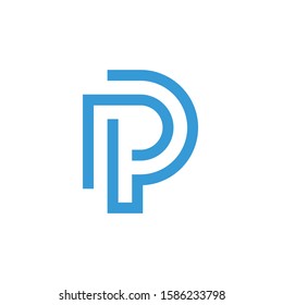 P or PP Letter Logo Design Template Vector