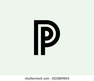 Plantilla de diseño vectorial de logotipo de letra P