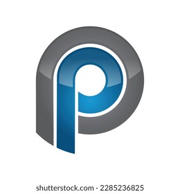 p pp letter logo icon template