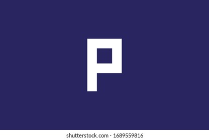 P or PP Uppercase Letter Initial Logo Design Template Vector Illustration