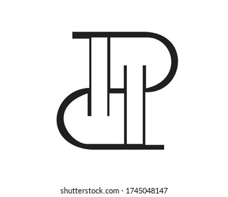 p and p+q and p+r and p+d monogram logo designs