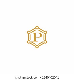 P Premium alphabet logo design