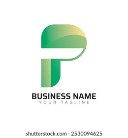 Logotipo de letra degradada de Premium 