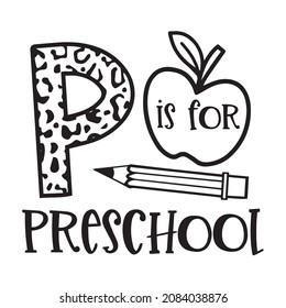p is for preschool logo inspirational quotes typography lettering design