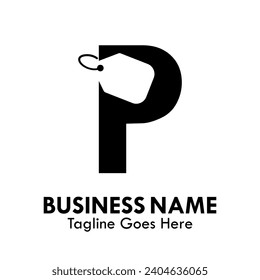 P Price letter design logo template illustration