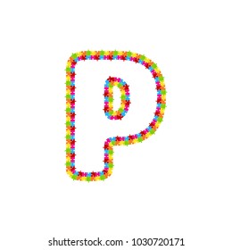 P Puzzle Letter Logo Icon Design Stock Vector (Royalty Free) 1030720255 ...