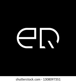 P Q initial letter, modern logo design template vector