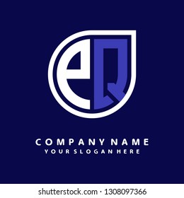 P Q initial letter, modern logo design template vector