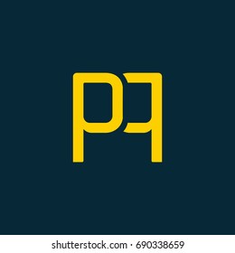 P Q joint logo letter design template
