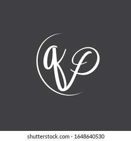 p q letter logo design with vector