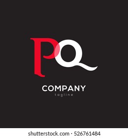 P & Q Letter logo design vector element
