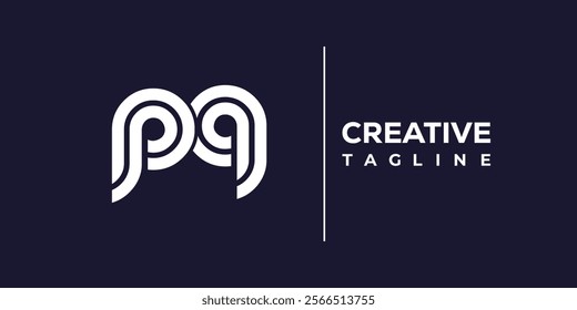 P and Q logo design. PQ abstract Letters Logo Monogram. This logo design is the process of creating a visual symbol that represents a brand, company, or individual.