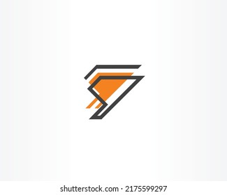 P or q vector icon letter design concept