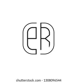 P R initial letter, modern logo design template vector