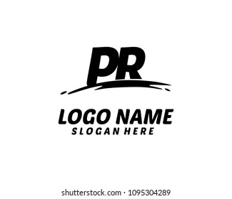 P R Initial logo