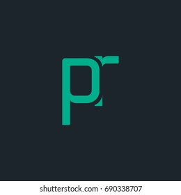 P R joint logo letter design template