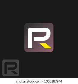 p r letter logo