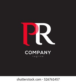P & R Letter logo design vector element