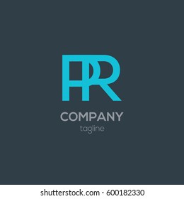P & R Letter logo design vector element
